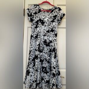 Dress Addict - black, white, tan dress